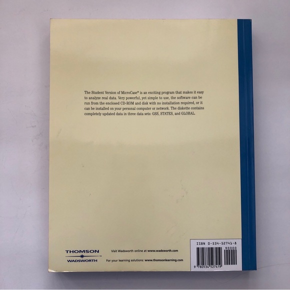 Social Statistics : A Text Using MicroCase by William Fox (2003) 4th Edition - Picture 2 of 5